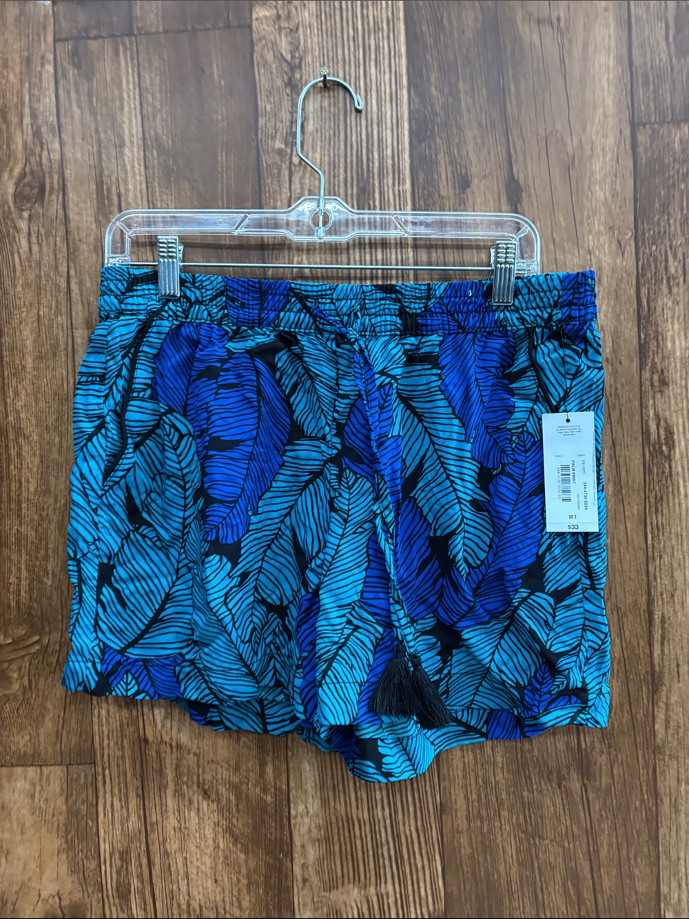 a.n.a Blue & Teal Leaf-Print Women’s Swim Shorts